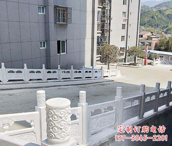 商丘小区景观汉白玉石雕栏板