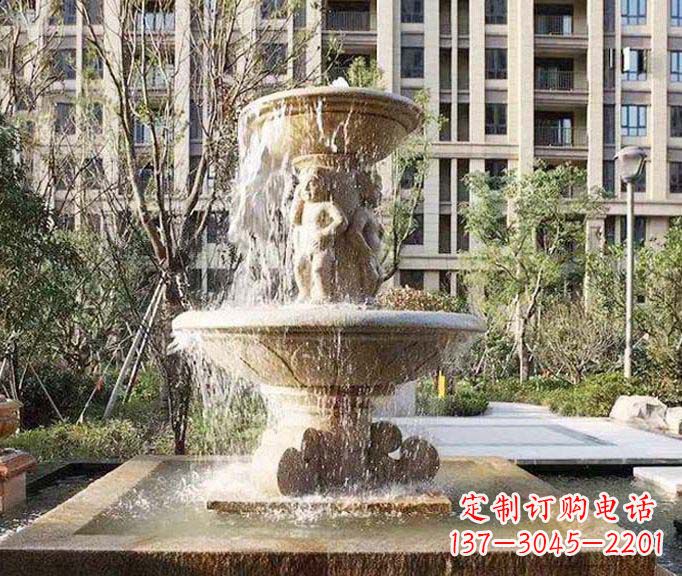 商丘小区景观欧式喷泉石雕 (3)
