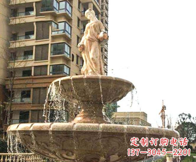 商丘小区景观西方女人喷泉石雕