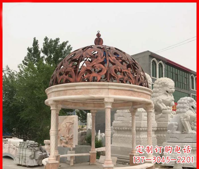 商丘小区欧式圆顶凉亭石雕_1
