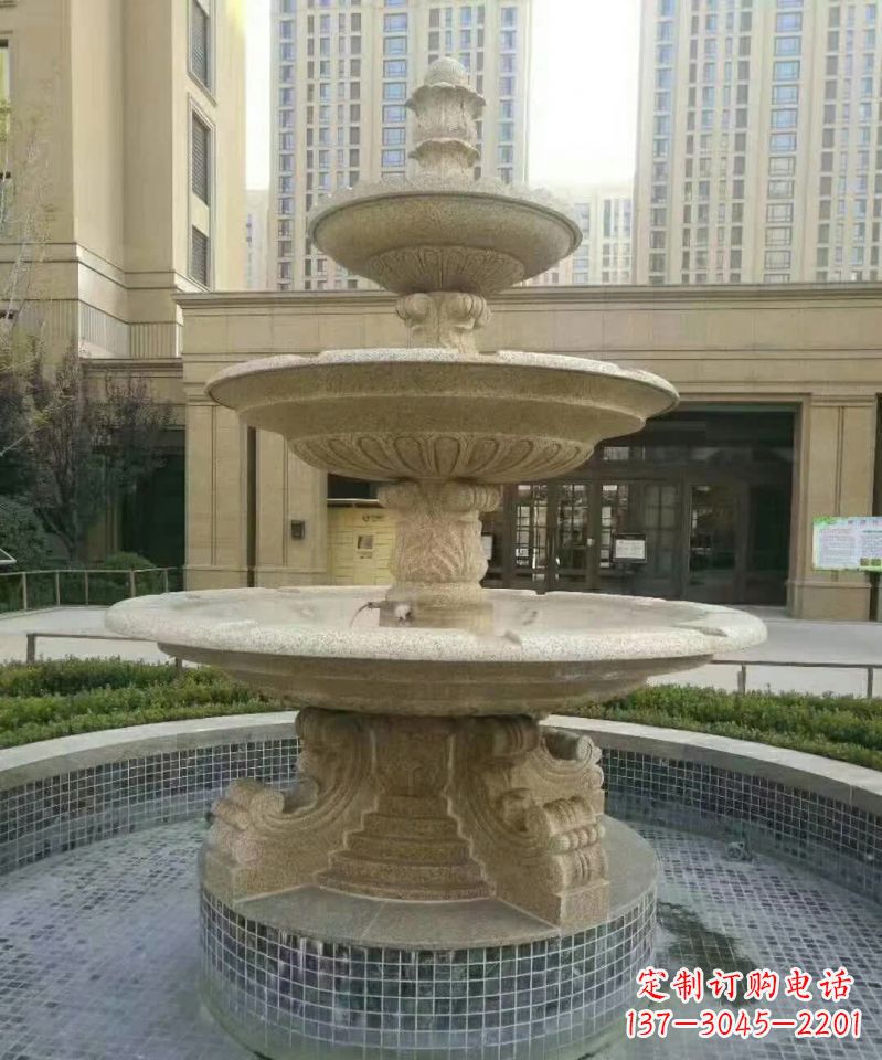商丘小区喷泉石雕 (2)