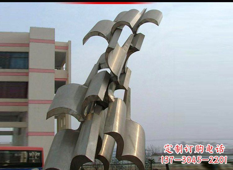 商丘校园不锈钢书本景观雕塑