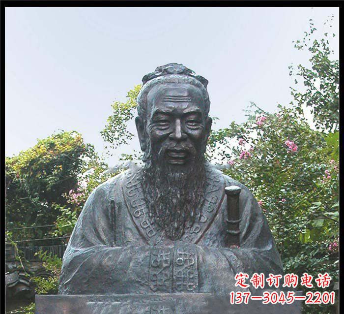 商丘校园大型孔子头像铜雕