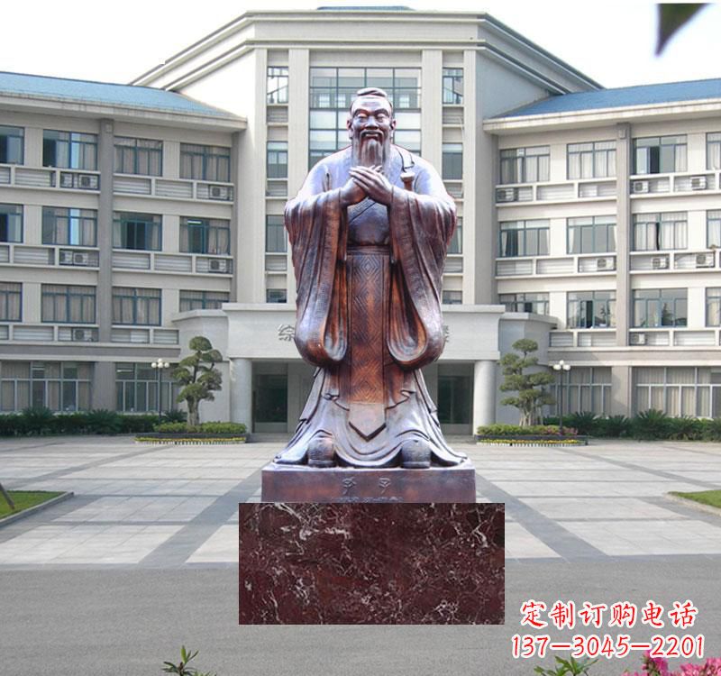 商丘校园雕塑孔子 (2)
