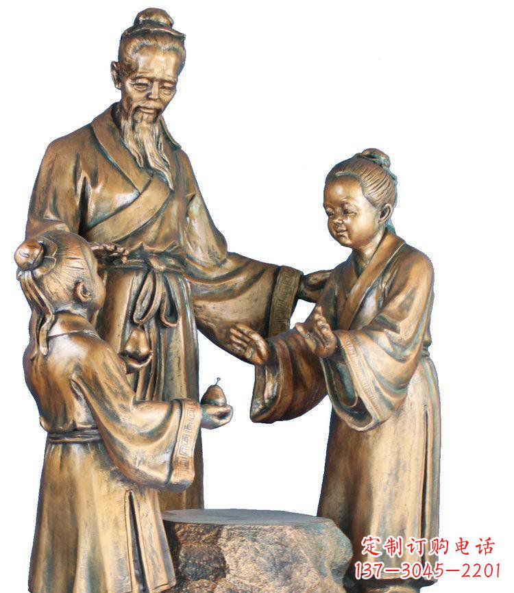 商丘校园孔融让梨景观铜雕