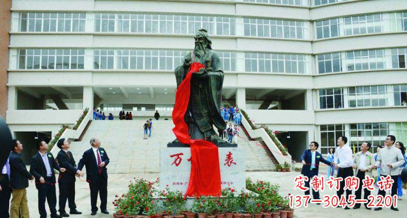 商丘校园孔子古代名人铜雕