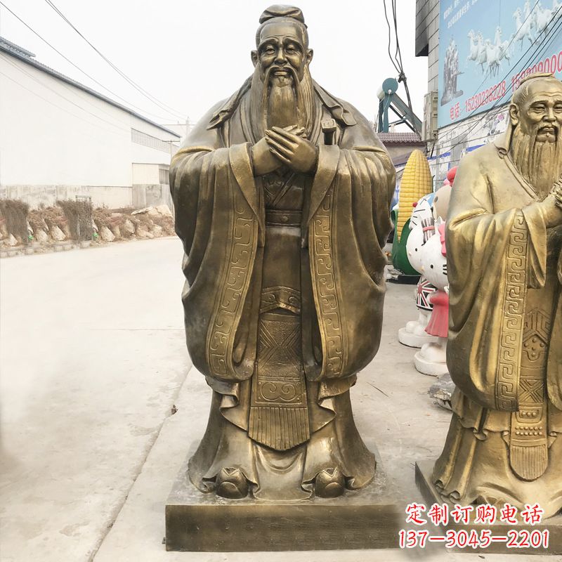 商丘校园名人孔子铜雕