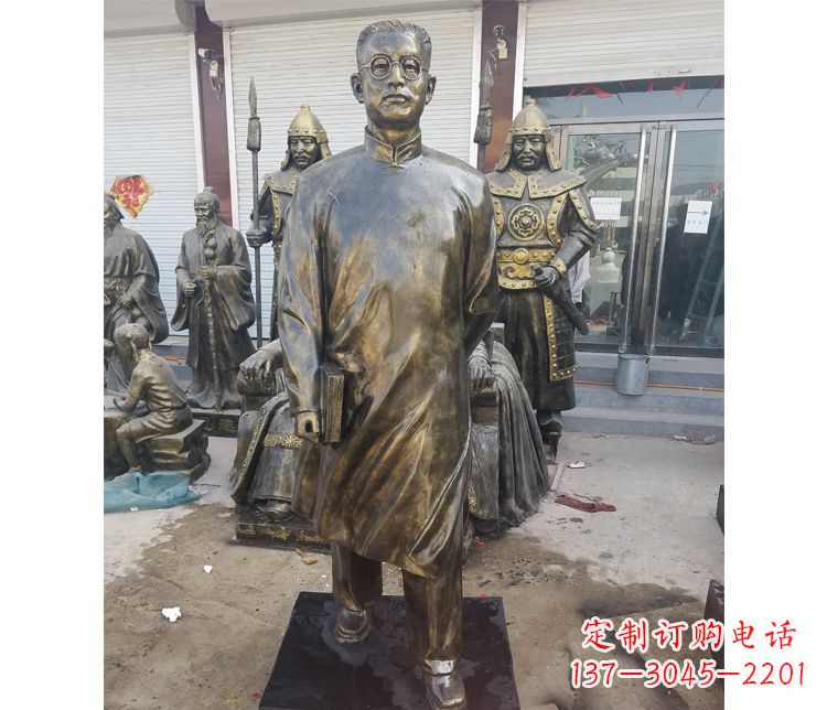 商丘校园名人立式陶行知铜雕
