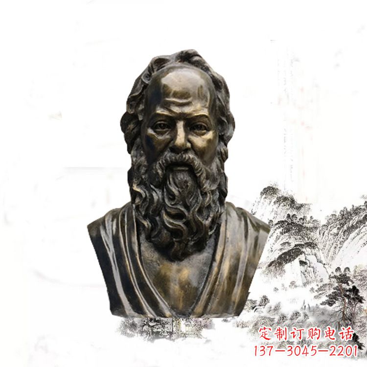 商丘校园名人苏格拉底头像雕塑