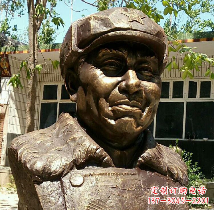 商丘校园名人朱德胸像铜雕