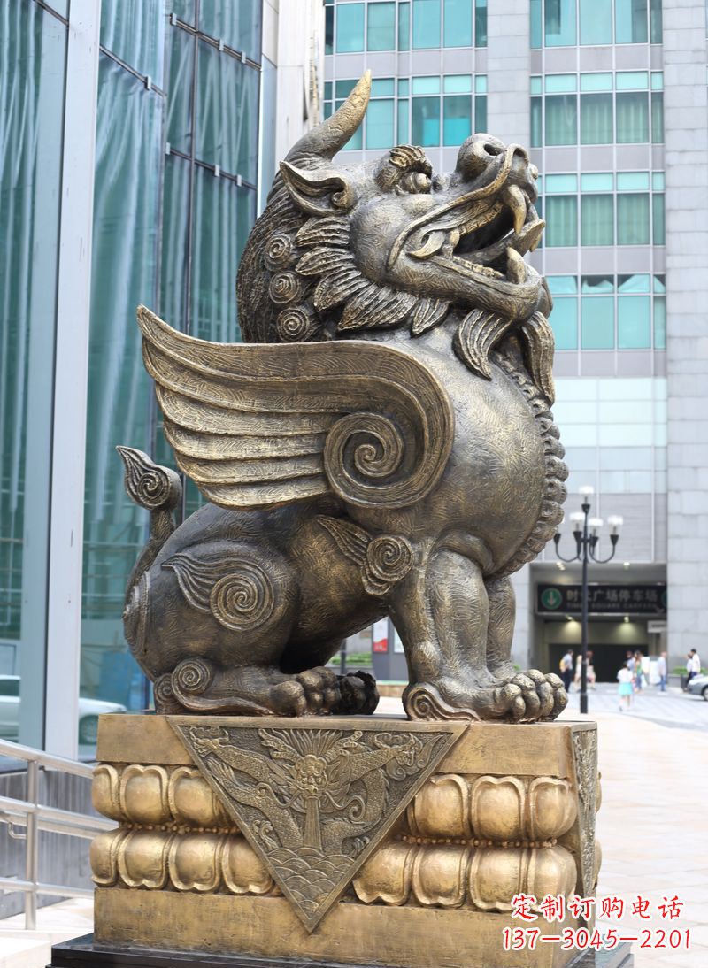 商丘獬豸法院独角兽铜雕