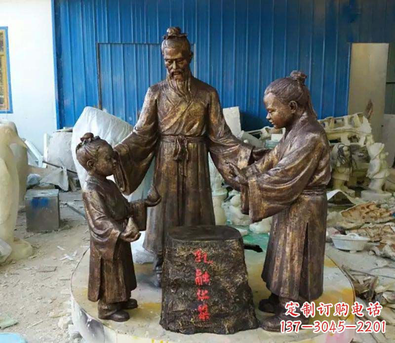 商丘寓言故事孔融让梨人物铜雕