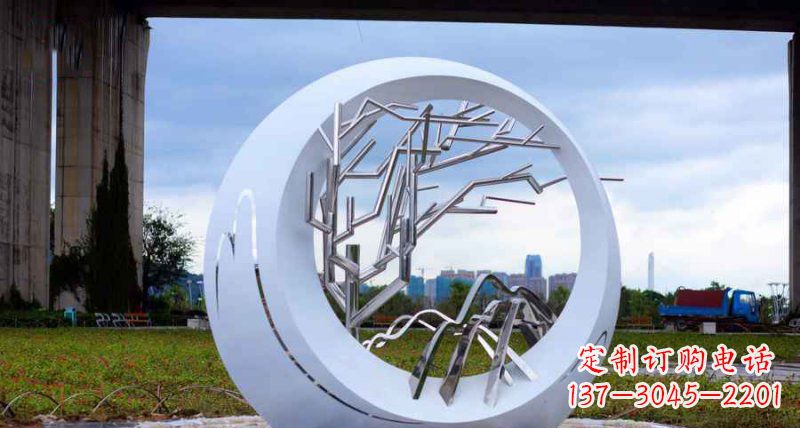 商丘园林不锈钢抽象树枝雕塑