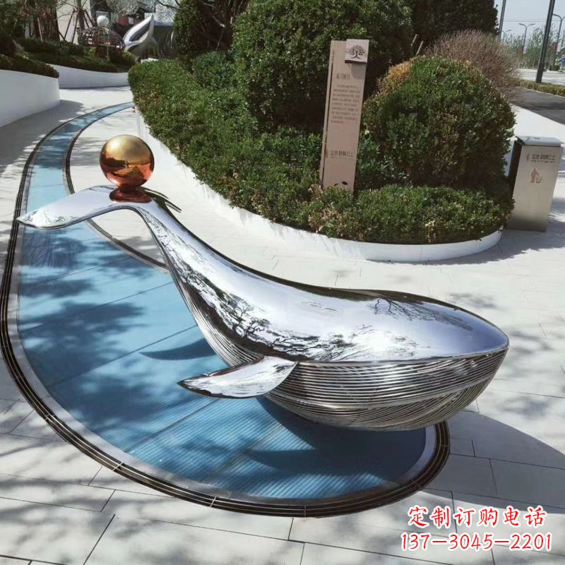 商丘园林不锈钢海豚景观摆件
