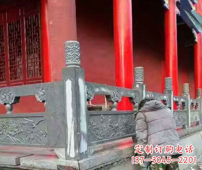 商丘园林仿古石栏板景观石雕 (9)