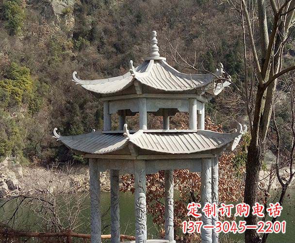 商丘园林仿古双层石雕凉亭