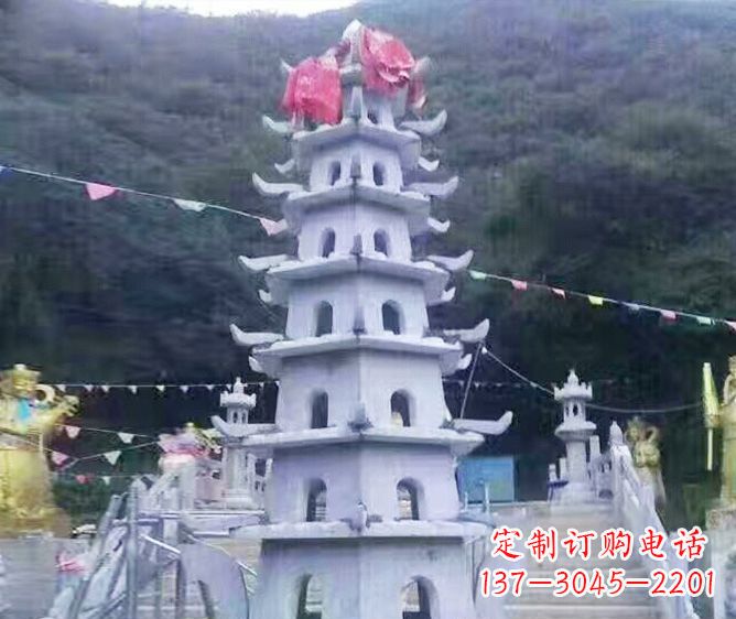 商丘园林景观大理石宝塔石雕
