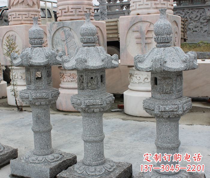 商丘园林景观大理石雕塑石灯