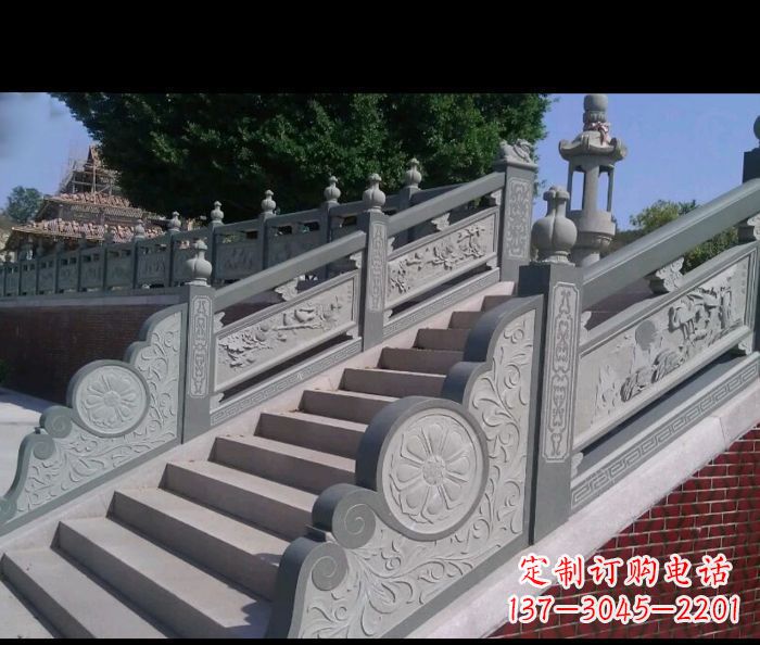 商丘园林景观大理石栏板雕塑 (4)
