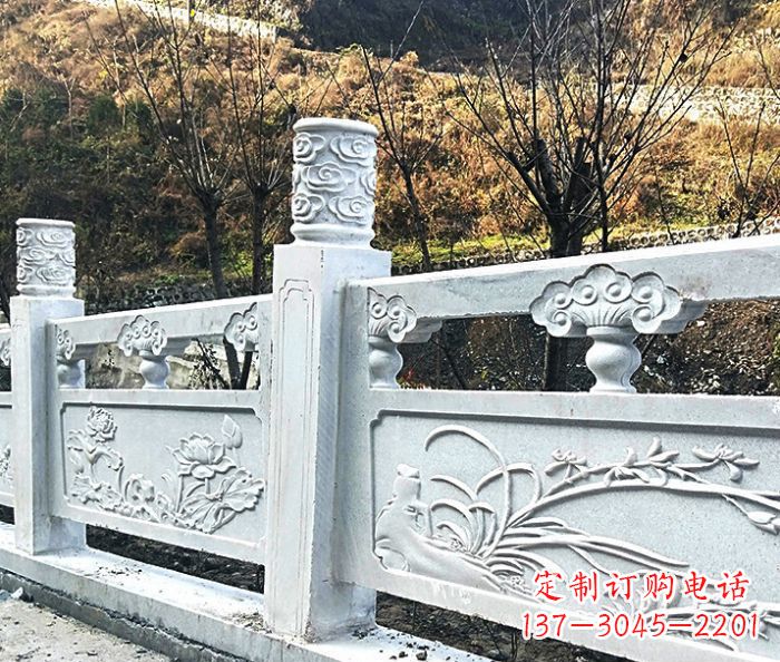 商丘园林景观大理石栏板石雕 (7)