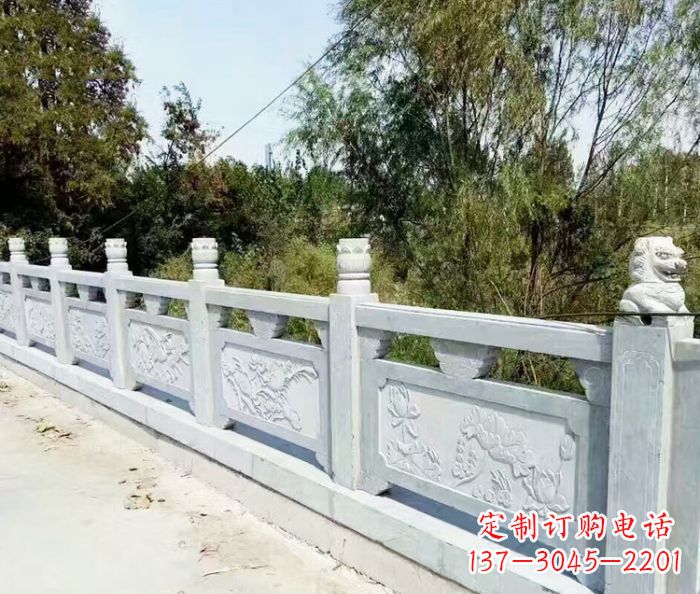 商丘园林景观大理石栏板石雕_1