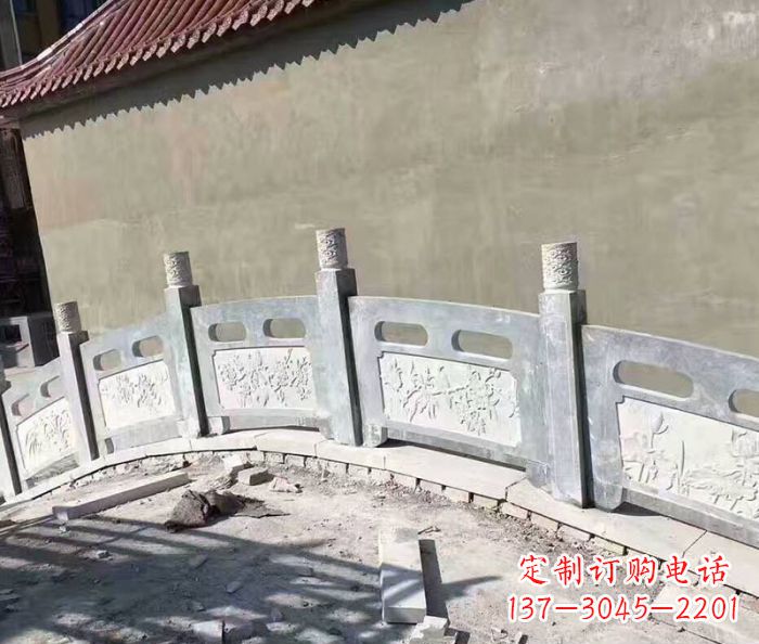 商丘园林景观大理石桥栏板石雕 (5)