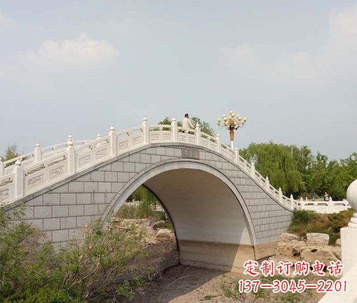 商丘园林景观大理石桥栏板石雕 (6)