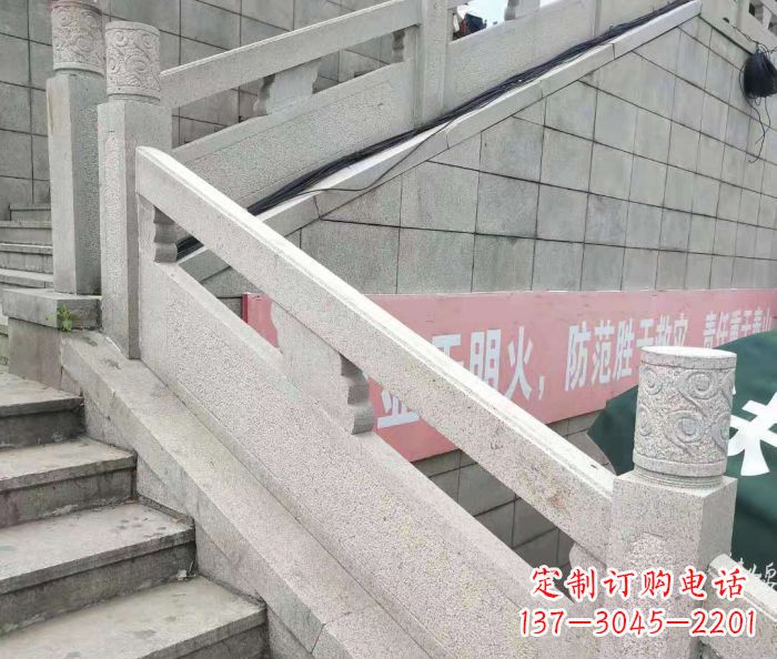 商丘园林景观大理石桥栏板石雕_1 (2)