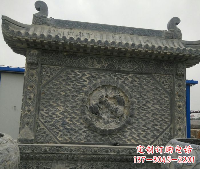 商丘园林景观仿古石雕影壁