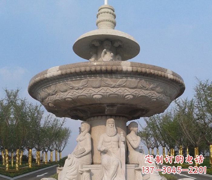 商丘园林景观西方人物喷泉石雕 (2)
