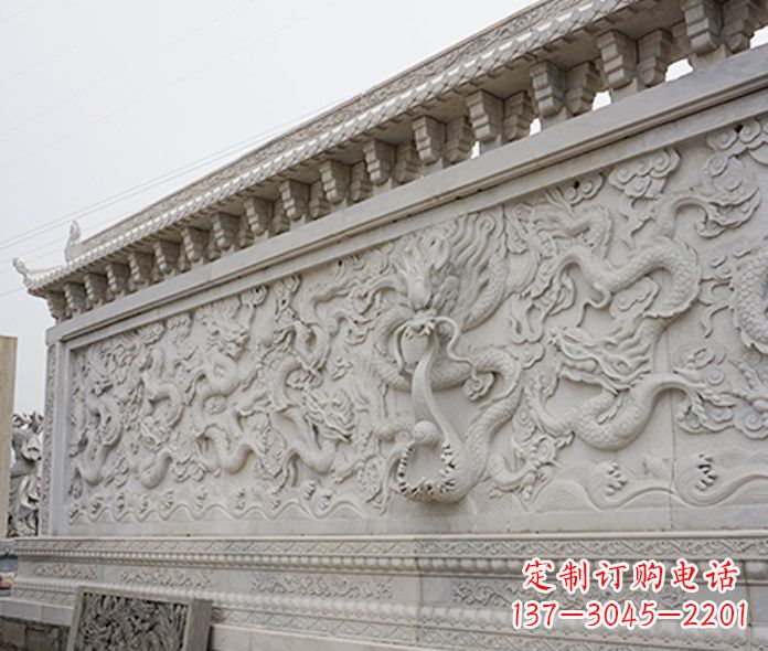 商丘园林九龙壁石雕影壁 (5)