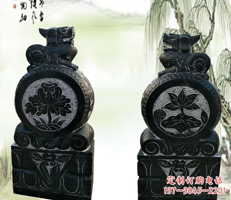 商丘园林貔貅门墩石雕