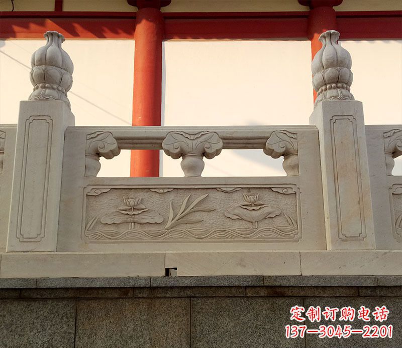 商丘园林石浮雕栏板景观石雕 (2)