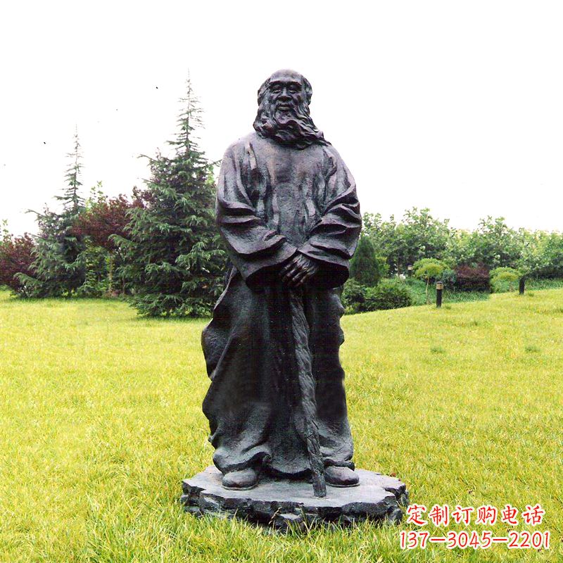 商丘张大千铜雕像-公园近代名人著名人物雕塑
