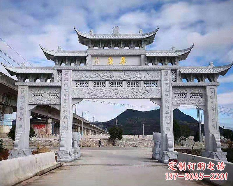 商丘张掖石雕牌坊雕刻