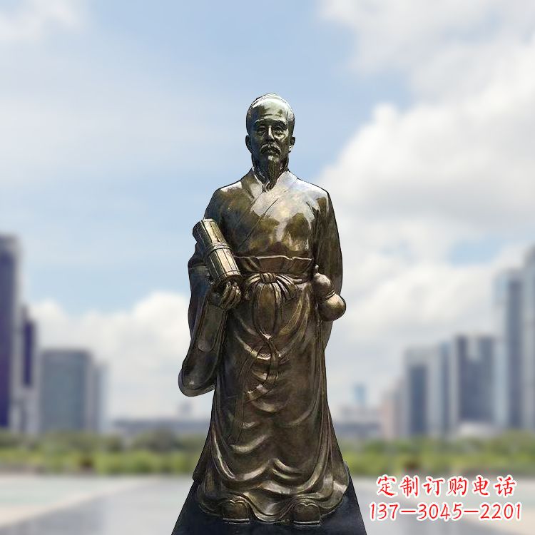 商丘张仲景仿铜玻璃钢雕塑
