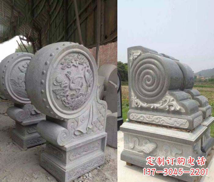商丘招财抱鼓石大理石门墩