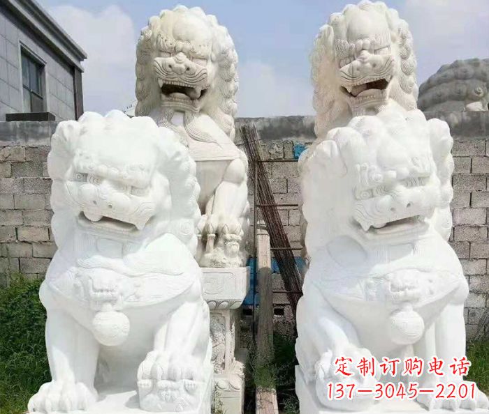 商丘招财动物汉白玉狮子石雕