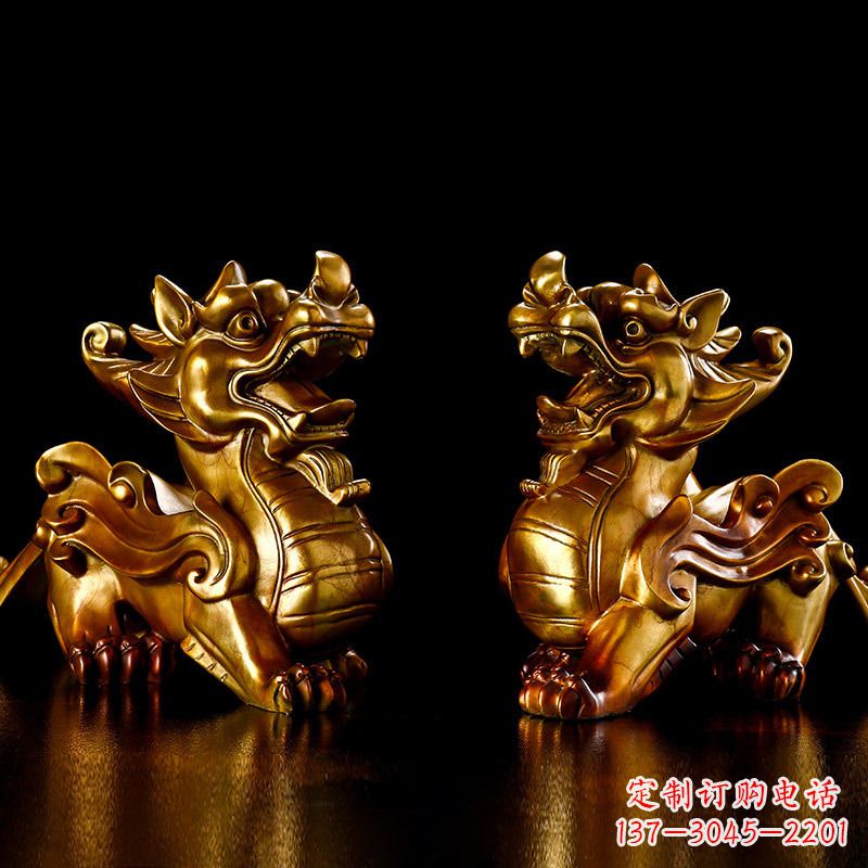 商丘招财黄铜貔貅雕塑摆件