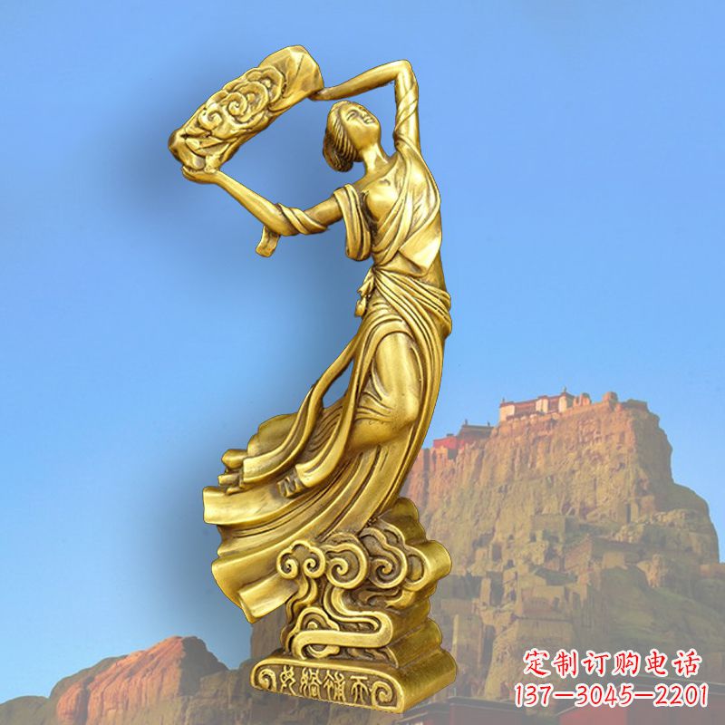 商丘中国上古传说“女娲补天”铸铜雕塑