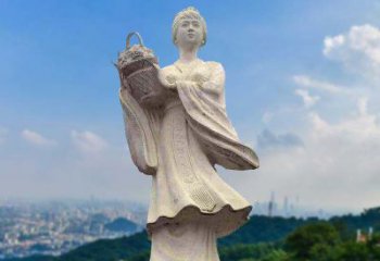 商丘虞姬景观石雕像-景区园林古代美女雕塑