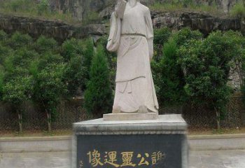 商丘中国历史名人南北朝时期著名诗人谢公灵运大理石石雕像