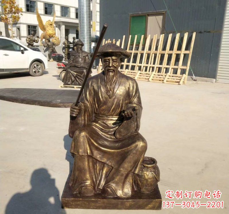 商丘铸铜姜太公钓鱼