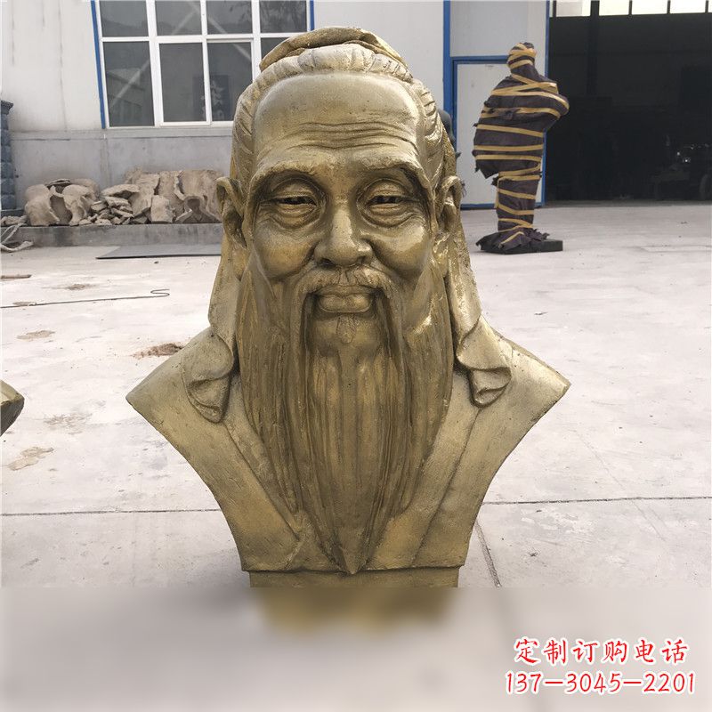 商丘铸铜孔子胸像雕塑