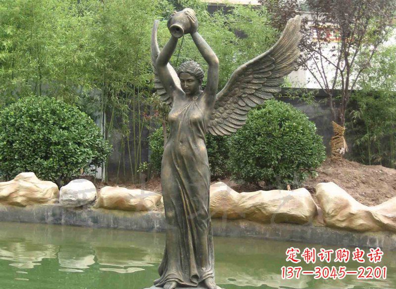 商丘铸铜欧式人物喷泉雕塑