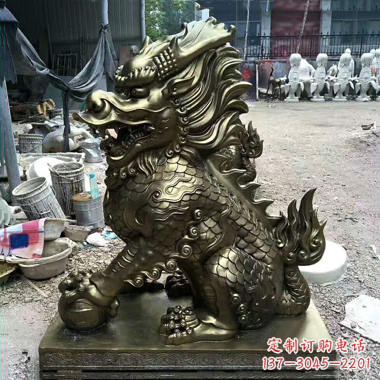 商丘铸铜麒麟雕塑