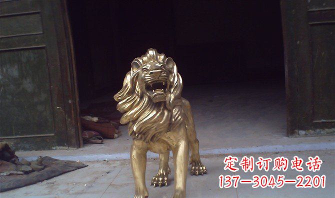 商丘铸铜狮子西洋狮子铜雕