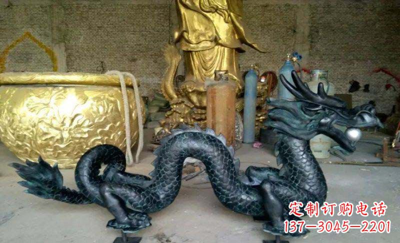 商丘铸铜双龙戏珠广场铜雕