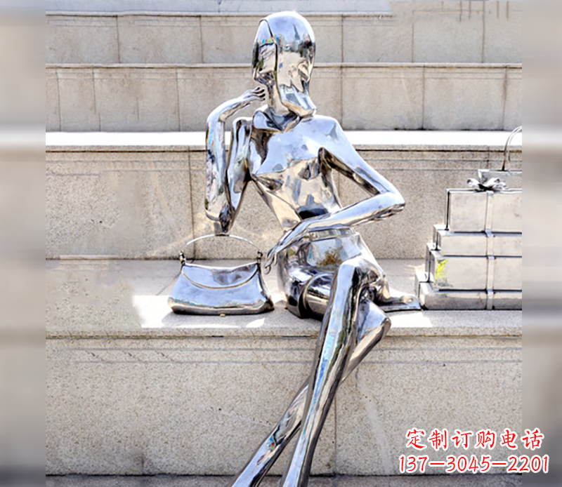 商丘不锈钢美女购物造型