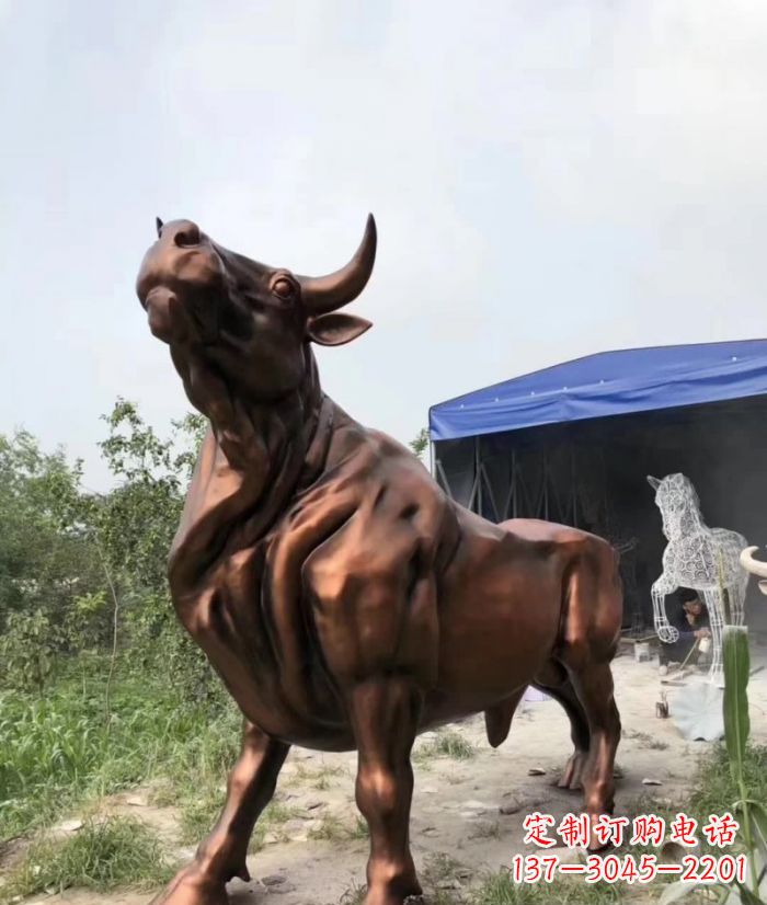 商丘紫铜牛动物雕塑
